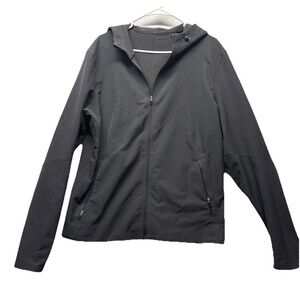 Lululemon Warp Lite Jacket Packable Zip Hooded Black Men Size Large